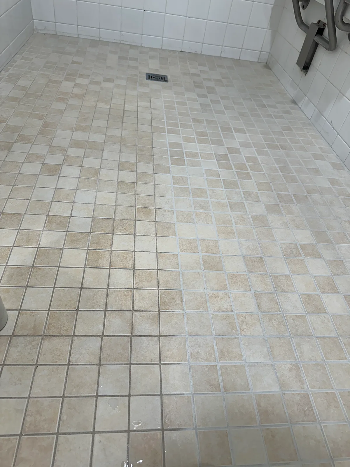 Tile and grout color sealing project by Optimal