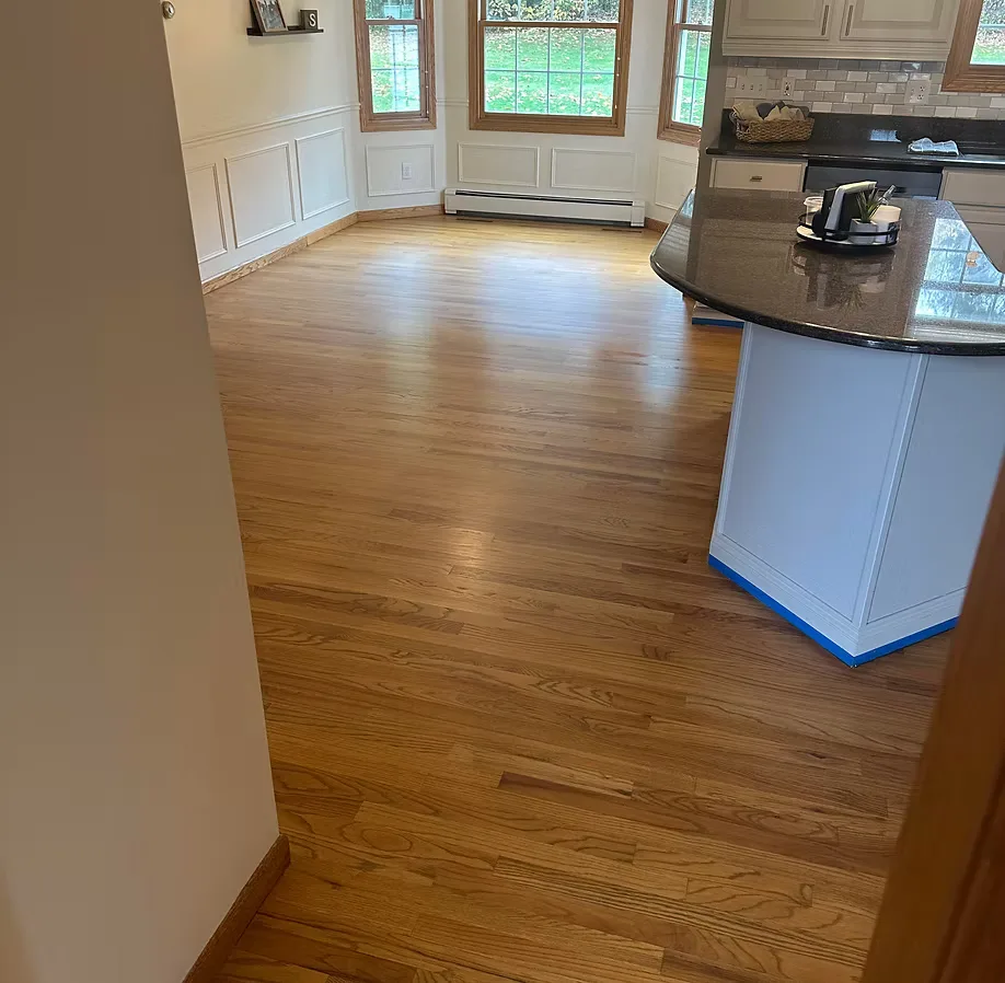 Hardwood floor recoating project by Optimal