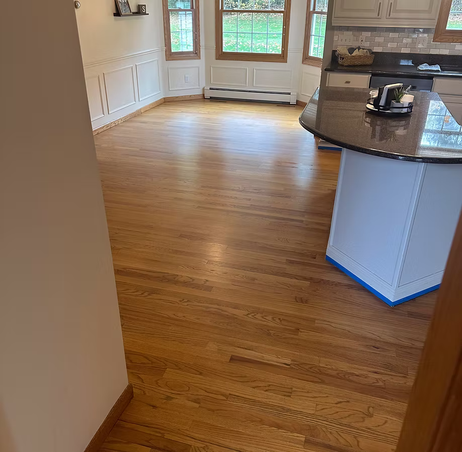 Hardwood floor recoating project by Optimal