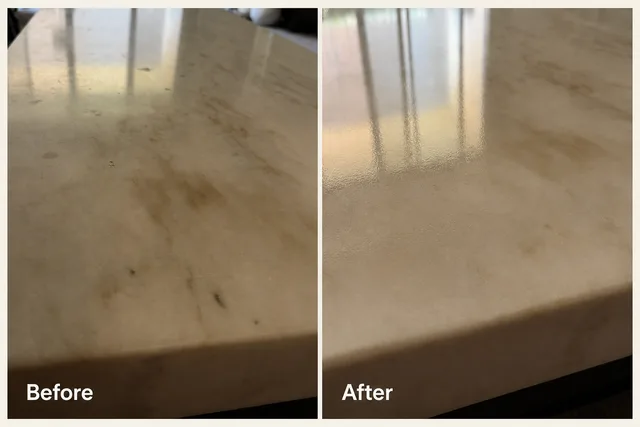 Marble Table Restoration In Broadview Heights, Ohio